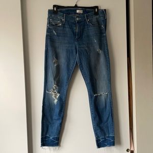 Mother Distressed Skinny Jeans